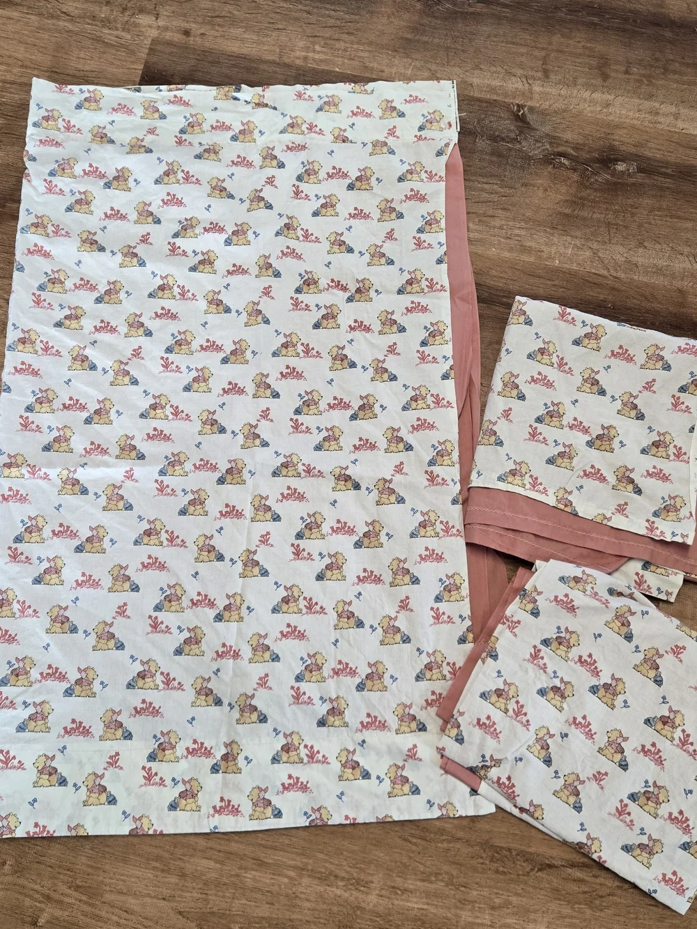 Vintage Disney Winnie The Pooh Handmade Curtains Poohs Day In The Park
